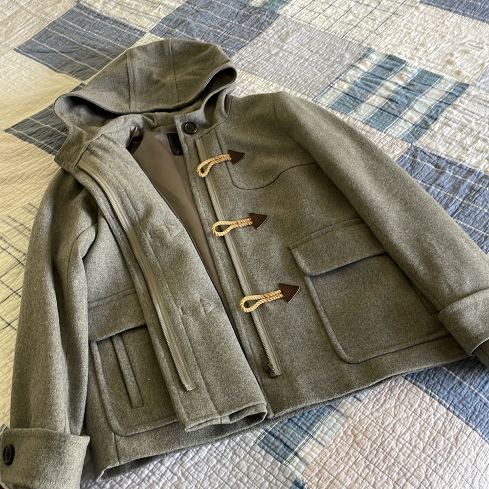J.Crew ~ Wool Winter Coat with Toggles - Picture 7 of 12